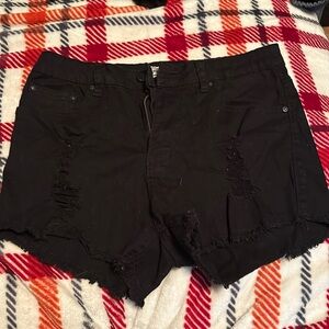 High rise  black shorts